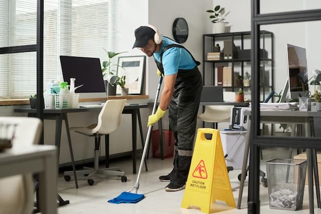 Équipe de nettoyage professionnelle